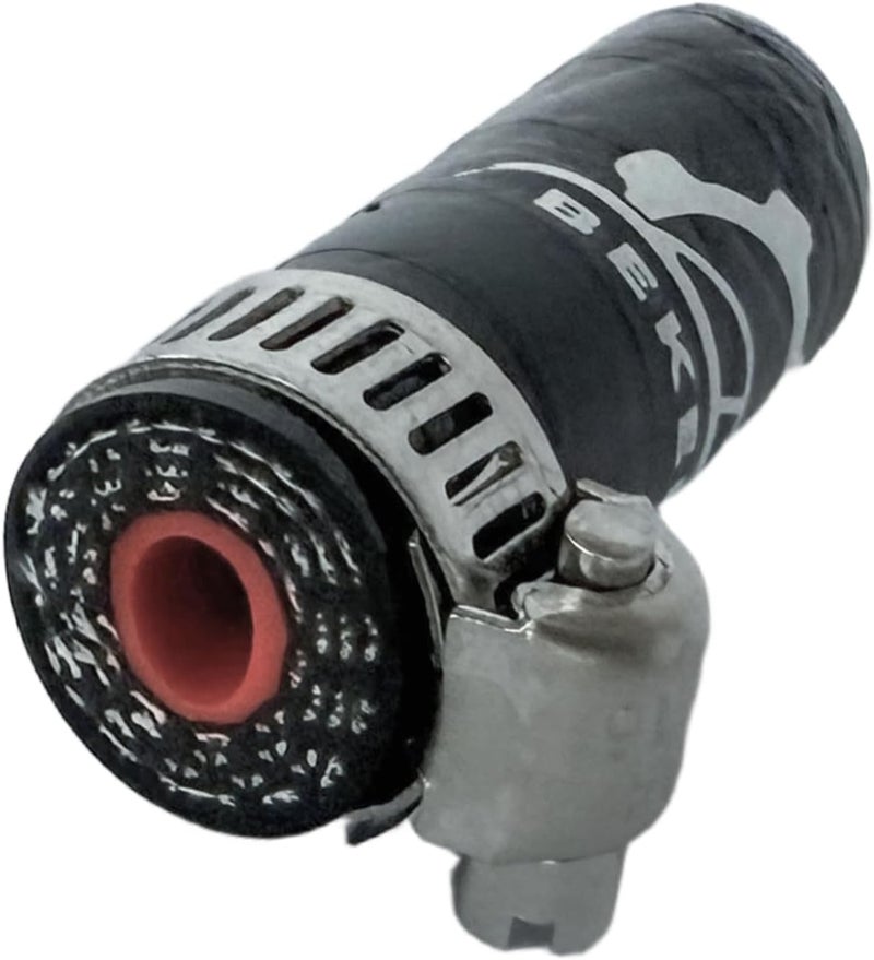 bekelan 1/4 Inch (6.5mm) ID Black High Temperature 4-ply Reinforced Silicone Hose Cap With Clamp,For Turbo Bypass Valve/Vacuum/Throttle Body Water Port/Heater Core/Fix Leak - Image 2